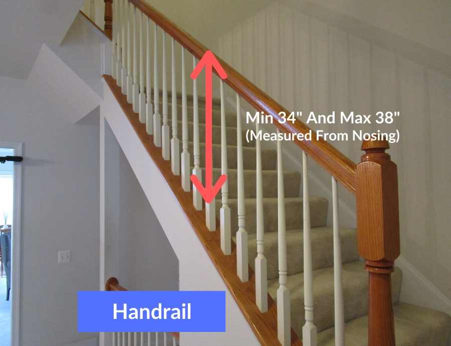 stair railing height diagram