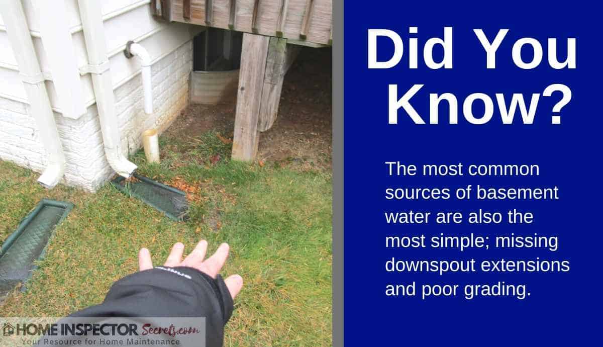 sources of basement water