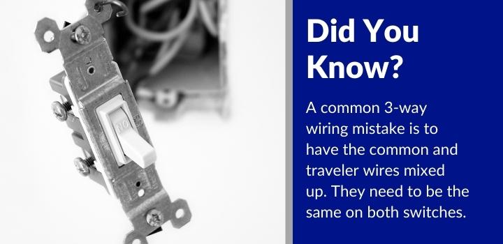 3 way switch only works when one switch is on (1)