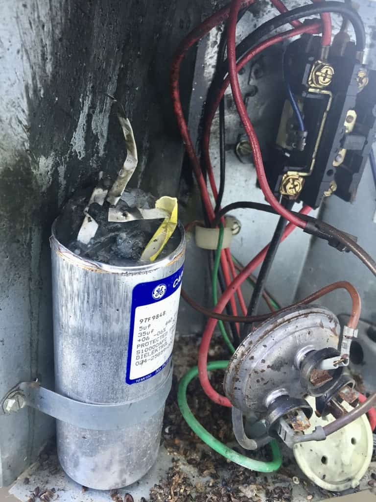 How Long Do AC Capacitors Last? (And Reasons Why They Fail) 4 blown capacitor