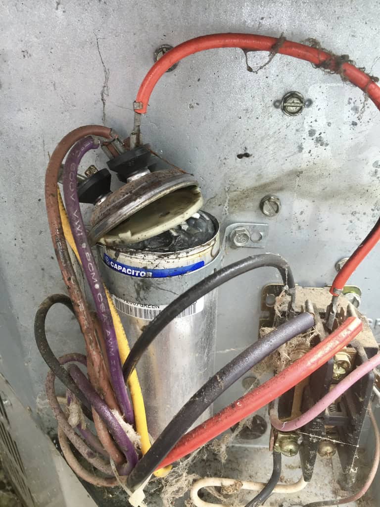 How Long Do AC Capacitors Last? (And Reasons Why They Fail) 2 popped capacitor