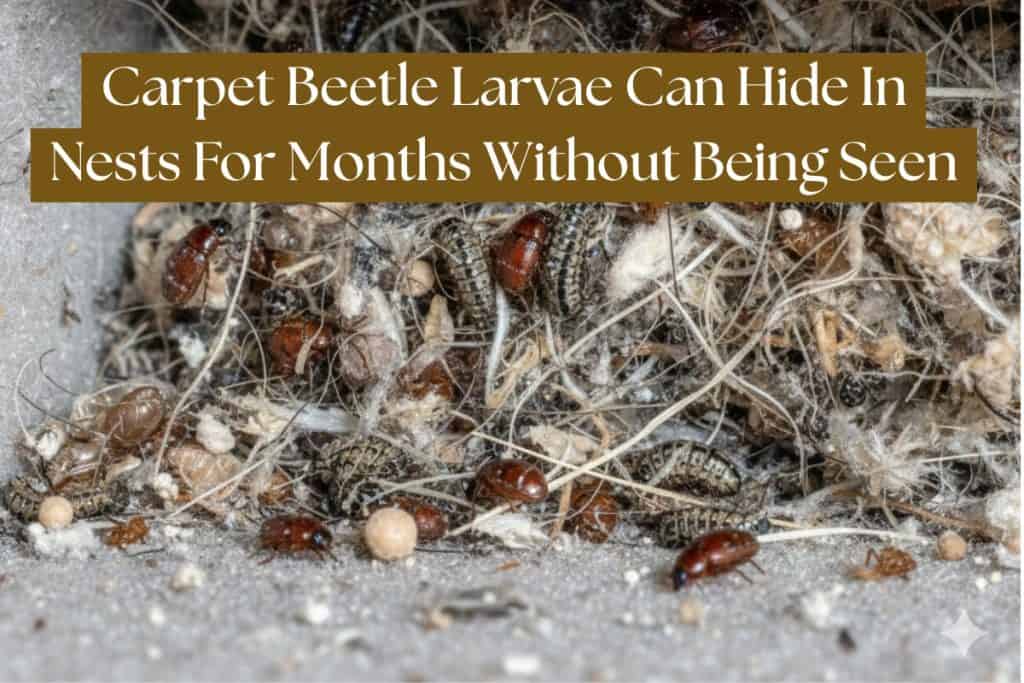 11 Proven Ways to Get Rid of Carpet Beetles (DIY, Pro, & Prevention) 3 carpet beetle nests