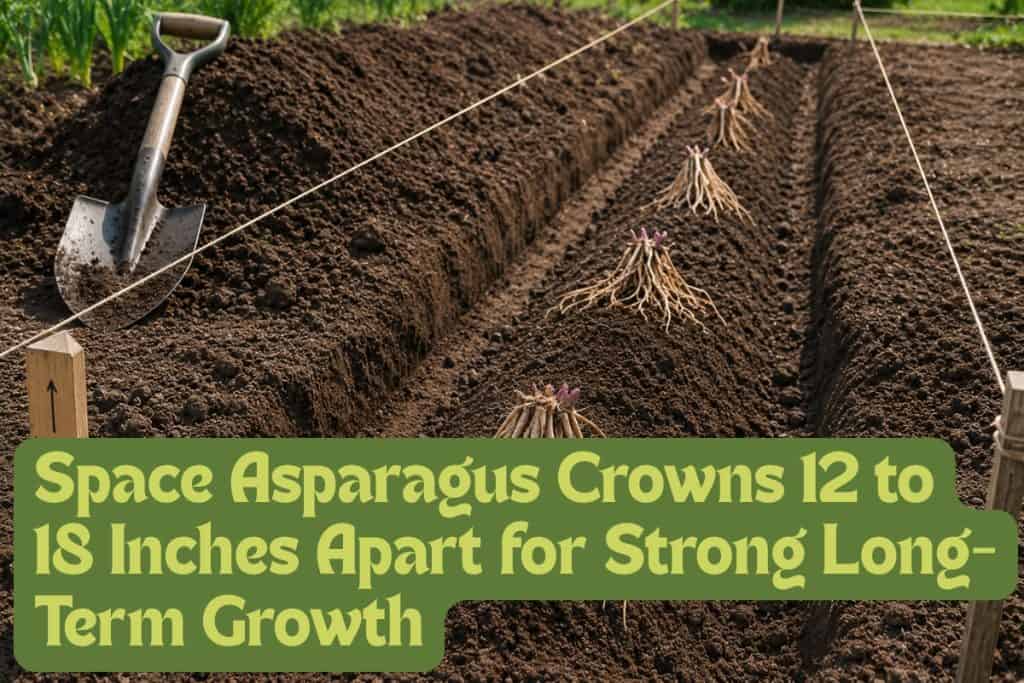 Grow Your Own Asparagus: 8 Easy Tips for a Long-Lasting Harvest 5 trench-and-ridge asparagus crown planting