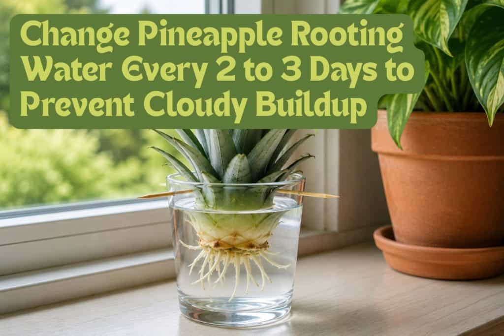 The Ultimate Guide to Growing Pot-Grown Pineapples 7 water rooting a pineapple crown