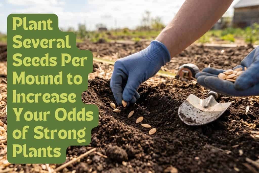 plant pumpkin seeds in mounds