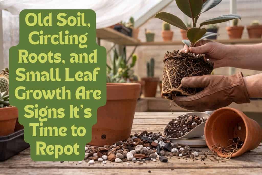 repotting rubber trees
