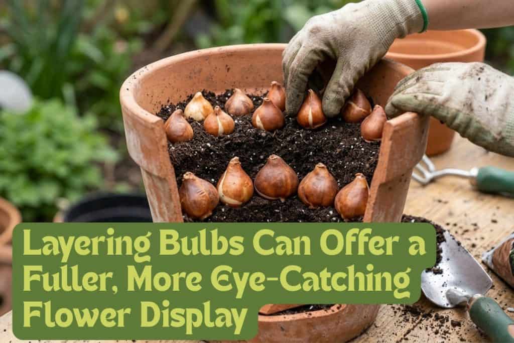 Tulip container planting.
