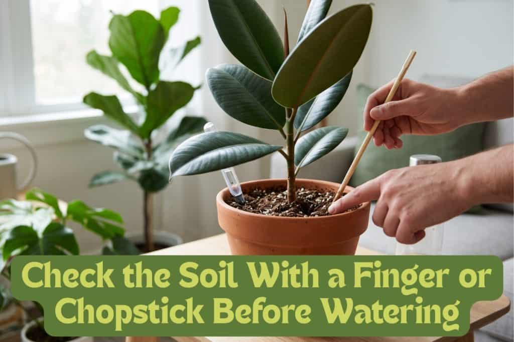 watering rubber trees