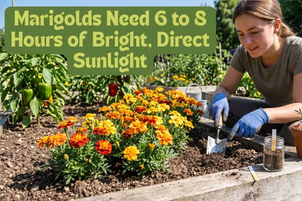 marigolds sun and soil