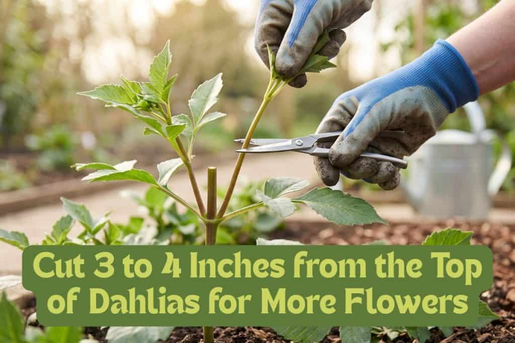 pinching dahlias