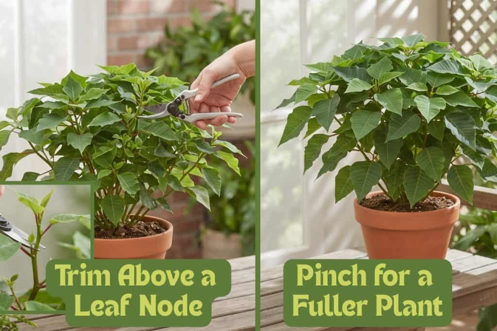 poinsettias in spring and summer
