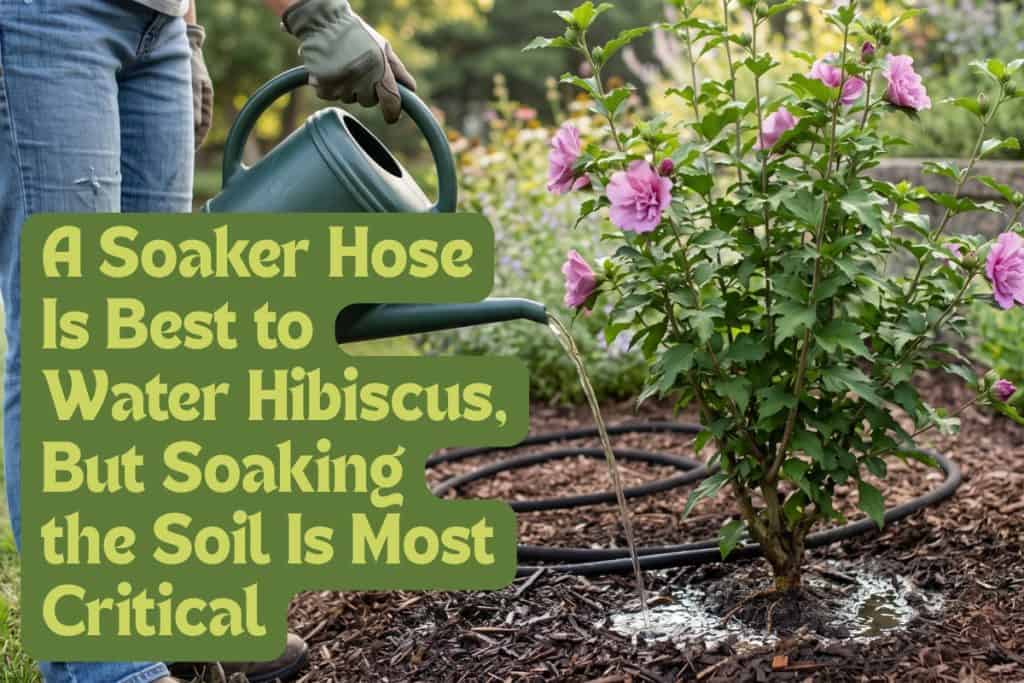 watering hibiscus